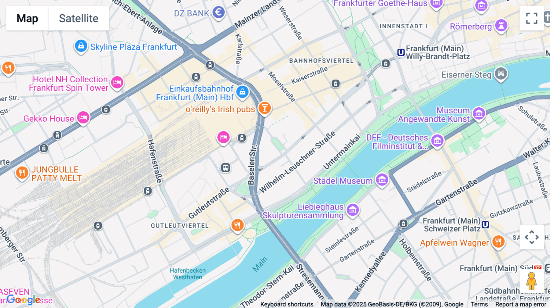 Click for interative map of Wiesenhüttenplatz 25, Frankfurt