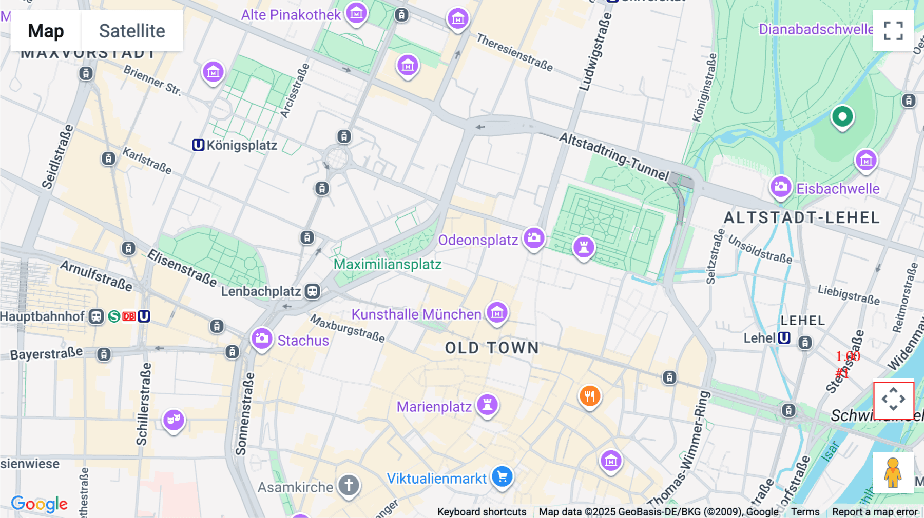Click for interative map of Salvatorplatz 3, 80333 München, Munich