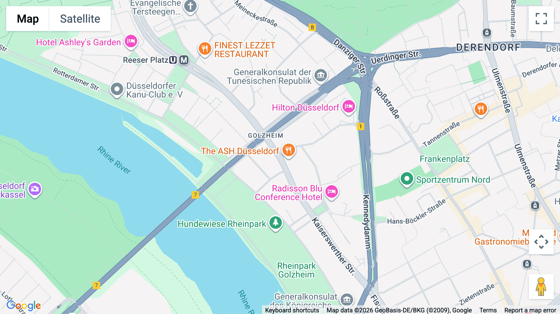 Click for interative map of Kaiserswerther Straße 215, Dusseldorf