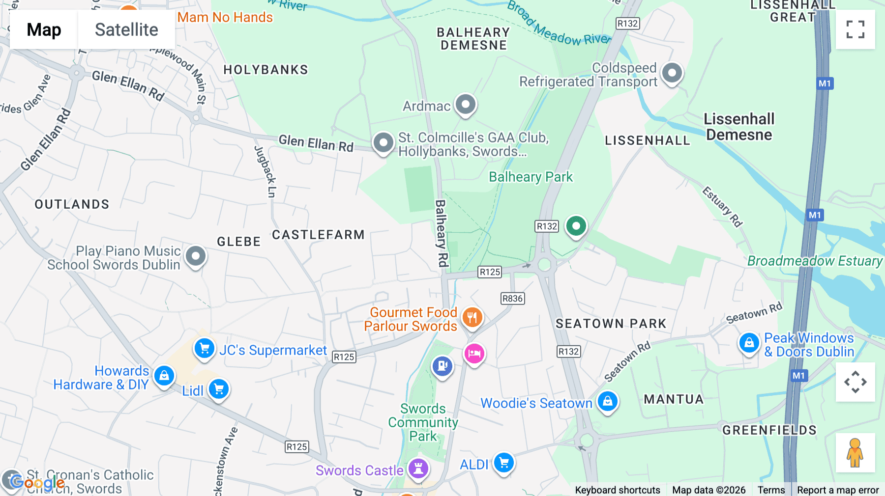 Click for interative map of Balheary Roads, Swords, Dublin