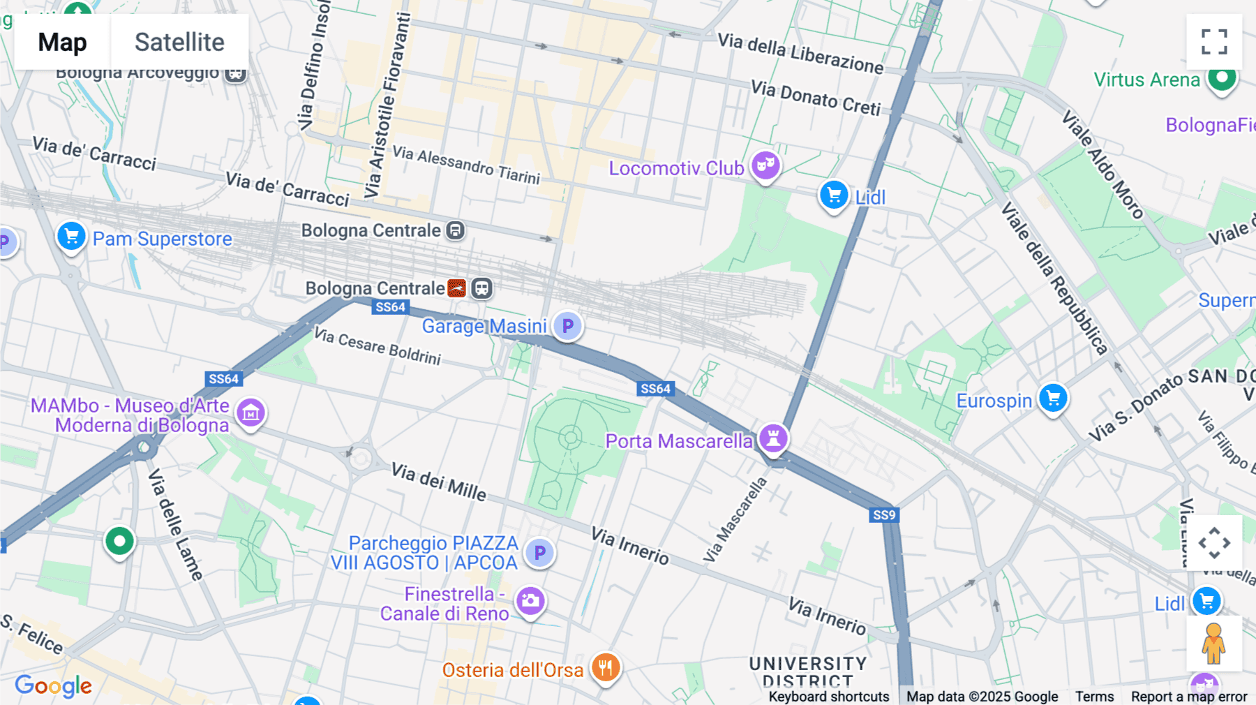 Click for interative map of Viale Angelo Masini 12-14, Bologna