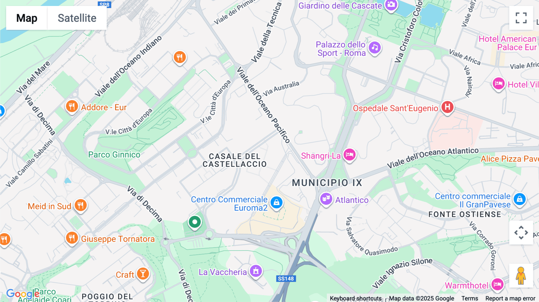 Click for interative map of Viale Giorgio Ribotta 11, 1st floor, Rome, Rome