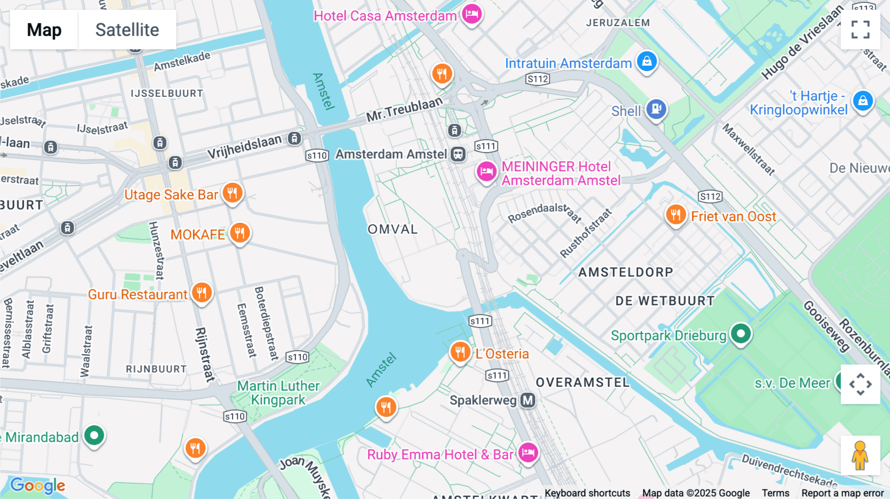 Click for interative map of Amstelplein 8, Amsterdam