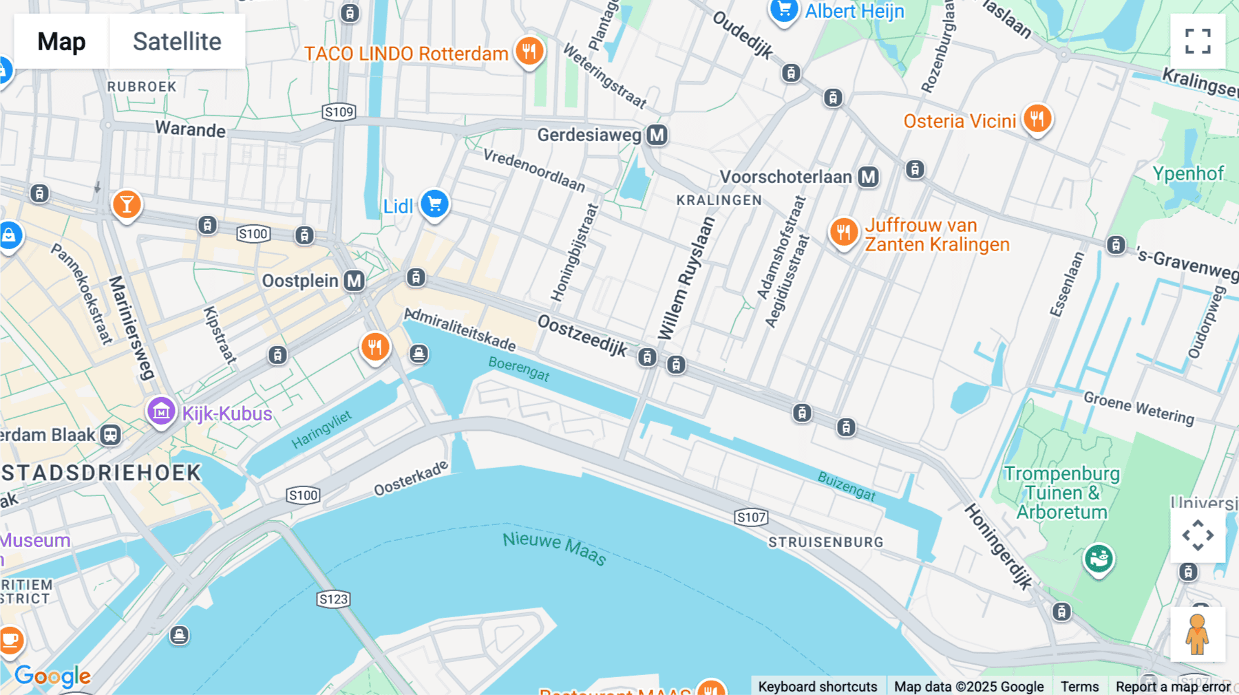 Click for interative map of Willem Ruyslaan 225, 3063 ER Rotterdam, Netherlands, Rotterdam