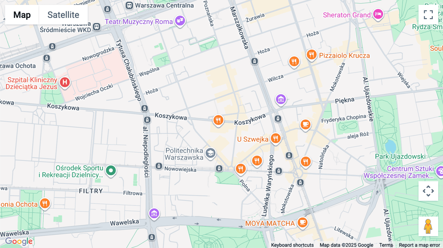 Click for interative map of Koszykowa 61, Warsaw