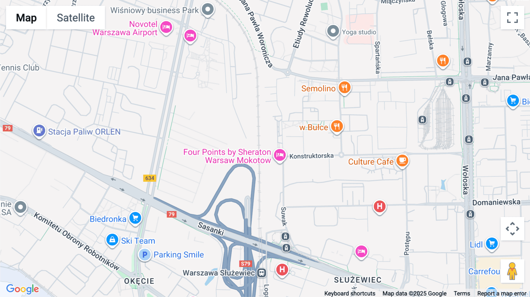 Click for interative map of Park Rozwoju, Konstruktorska 12A Street, Warsaw 02-673, Warsaw