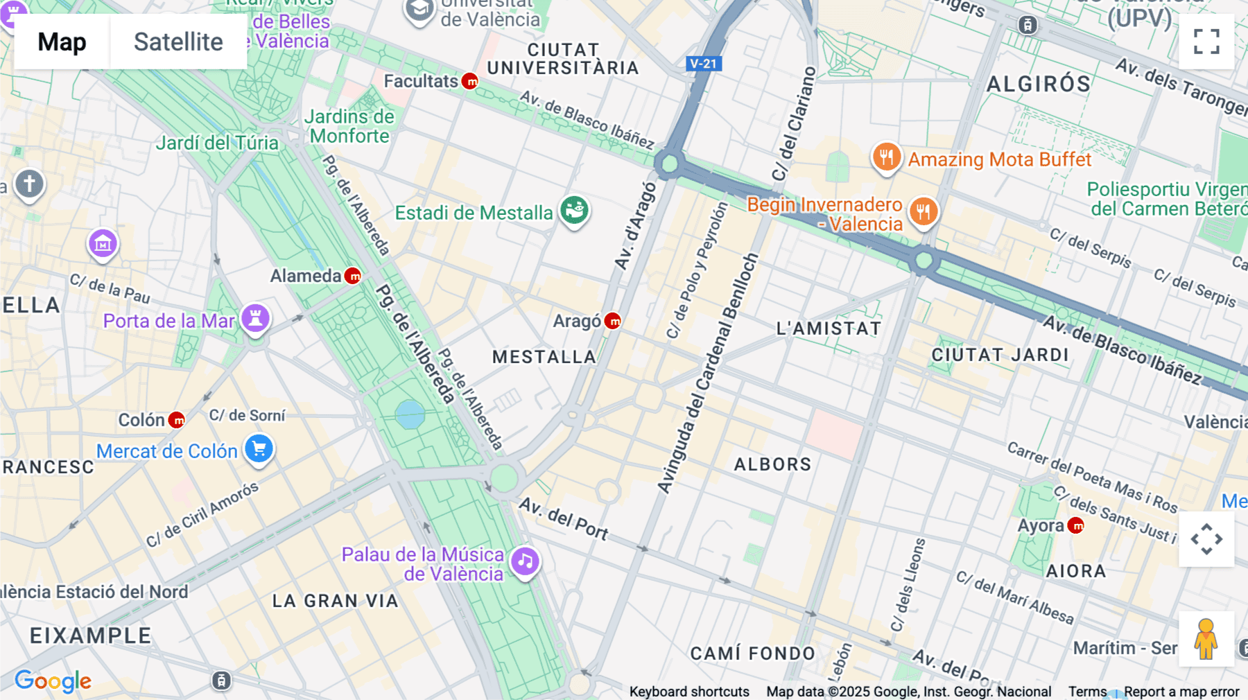Click for interative map of Avenida de Aragón 30, Valencia