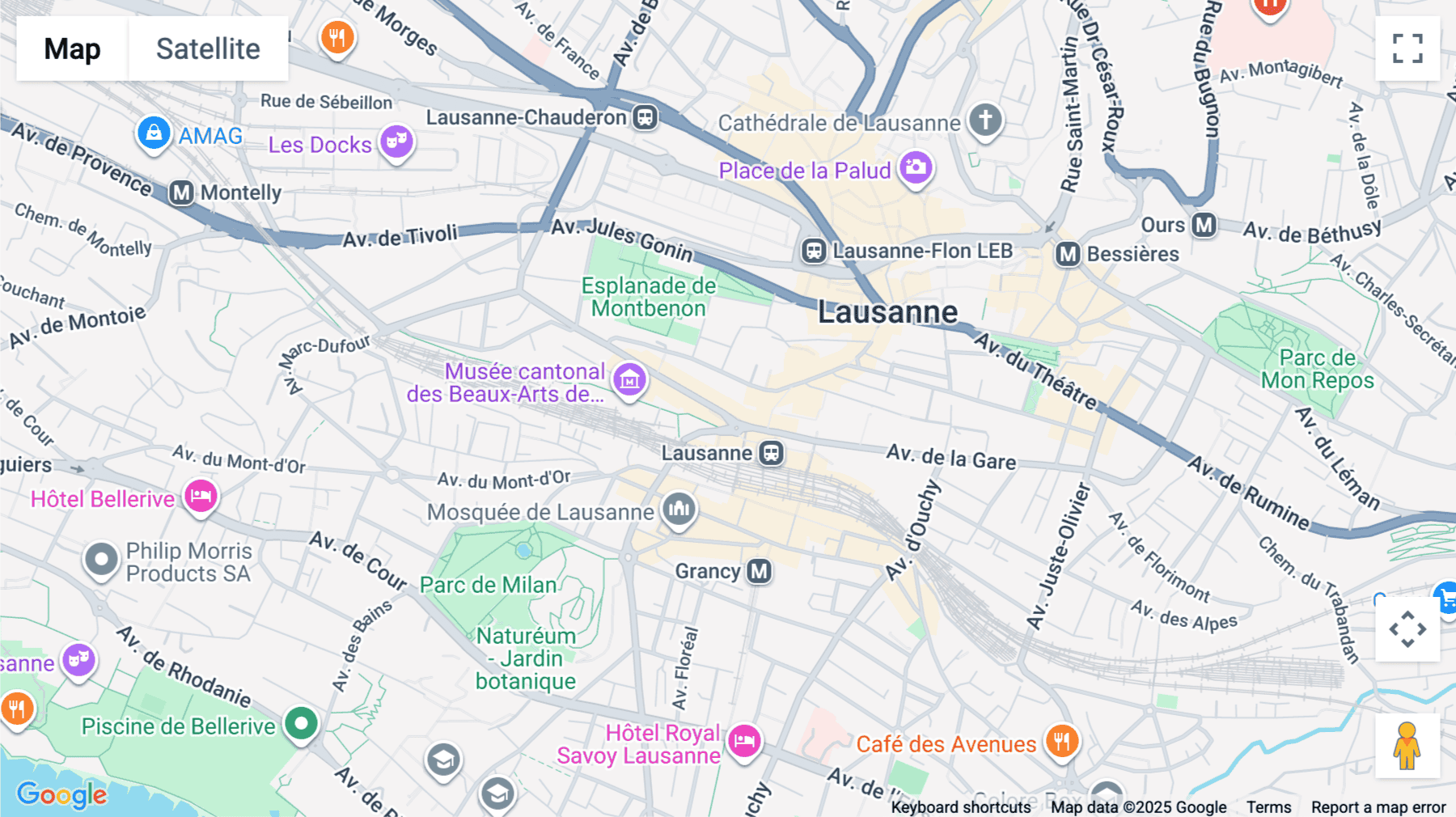 Click for interative map of Place de la Gare 12, Lausanne