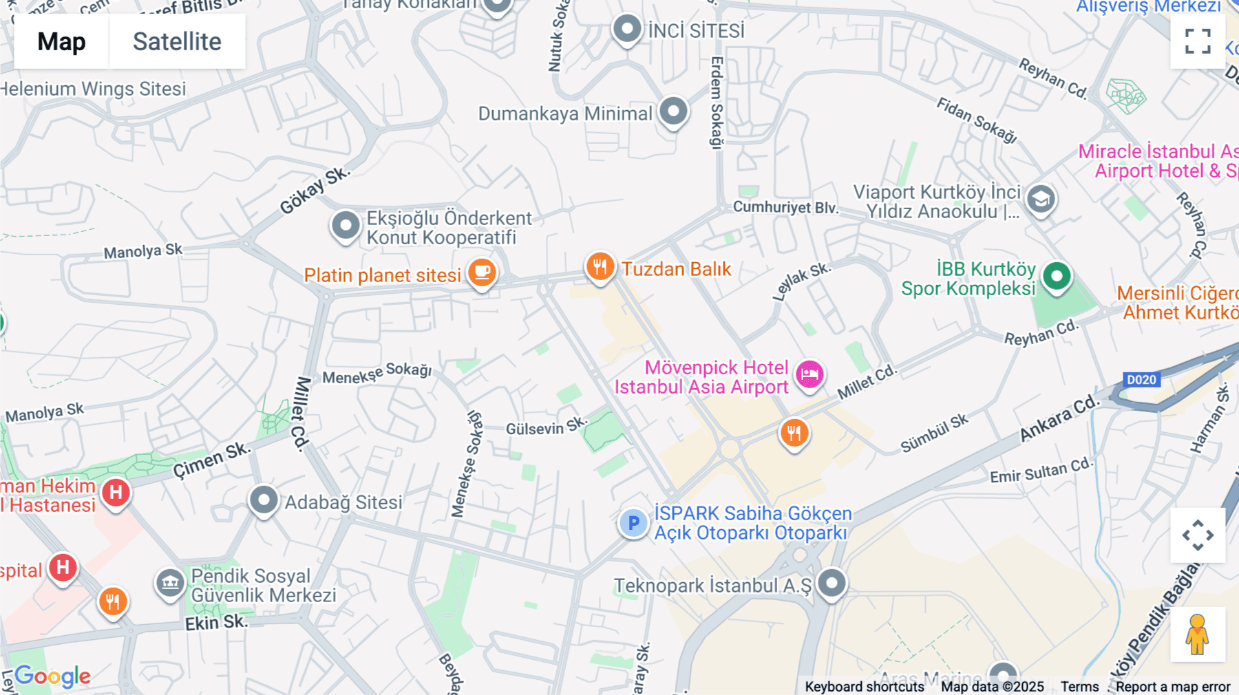 Click for interative map of Esas Kurtköy Aeropark, 5th floor, Yenisehir neighbourhood, Osmanli Boulevard, No: 11/A 28, Pendik, 34912 Istanbul, Istanbul