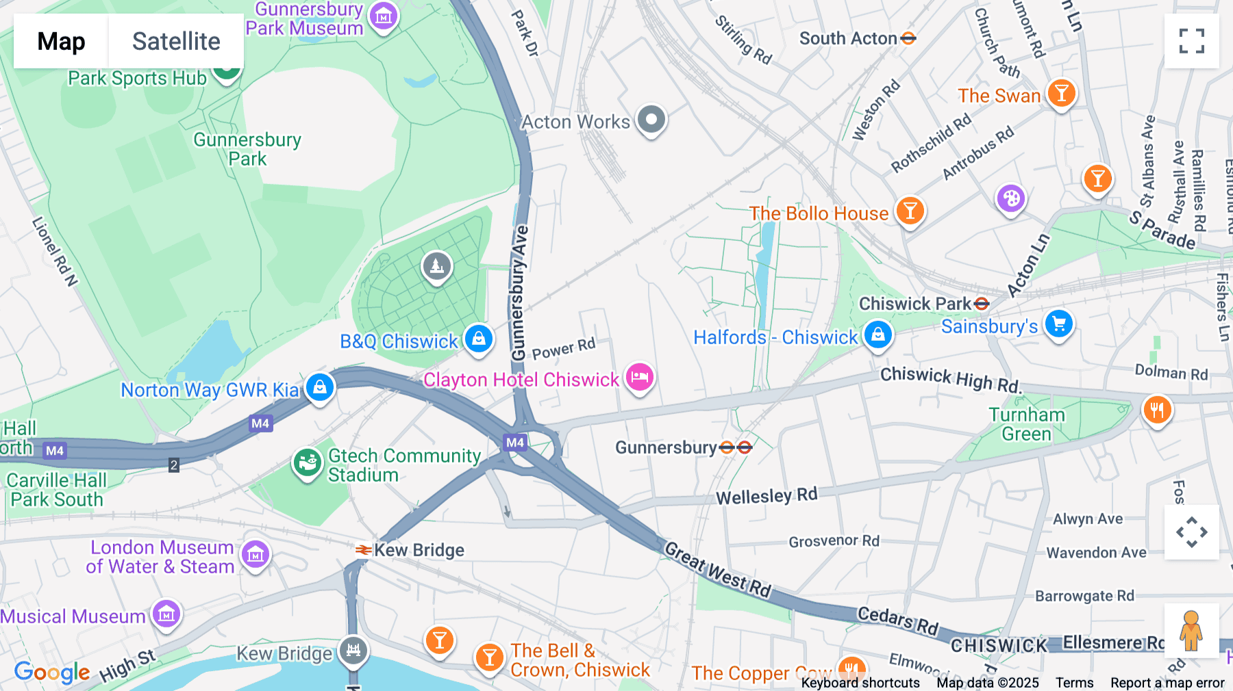 Click for interative map of Chiswick Studios, 9 Power Road, Chiswick, London, London