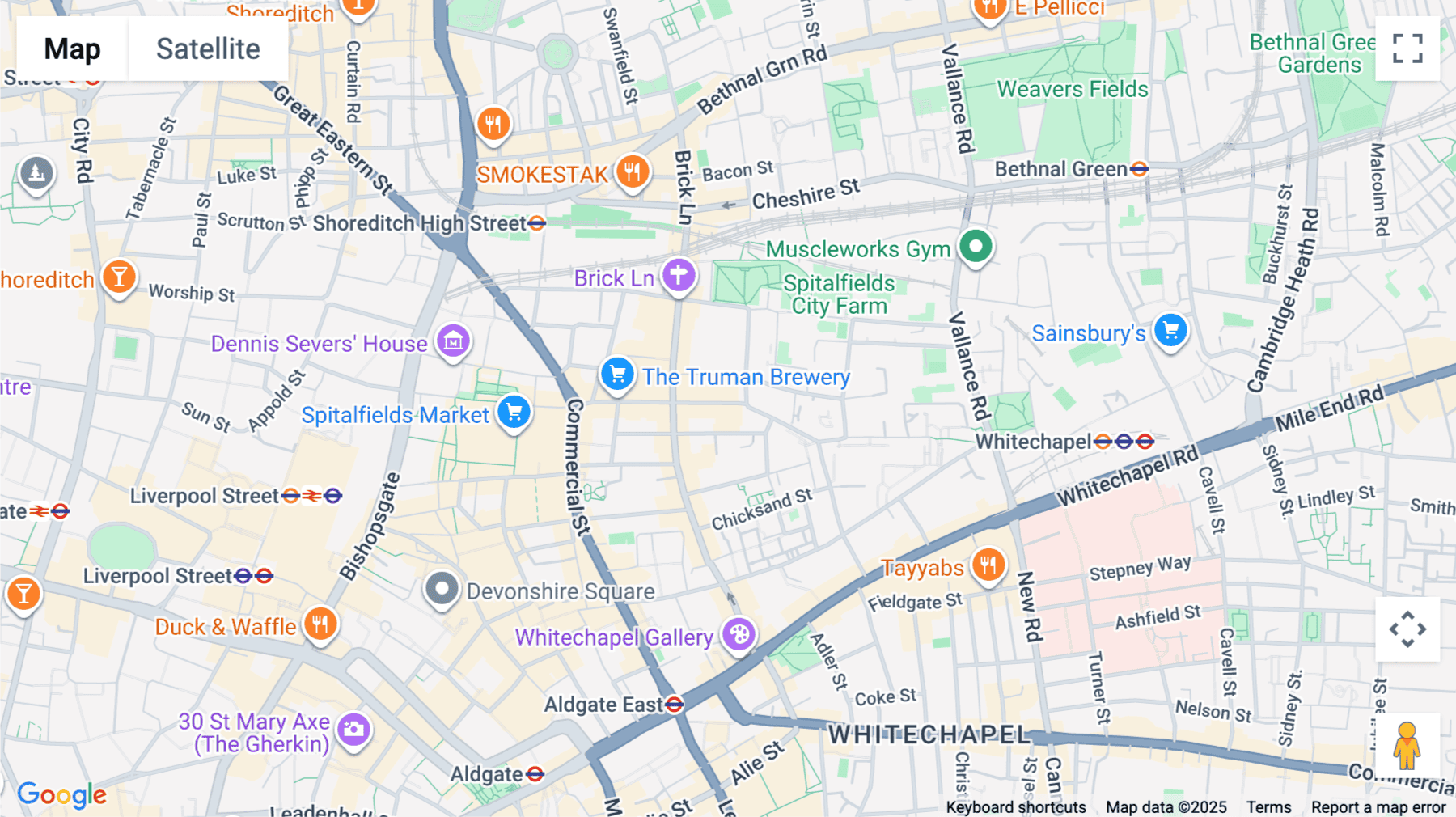 Click for interative map of 68 Hanbury Street, London, E1 5JL, London
