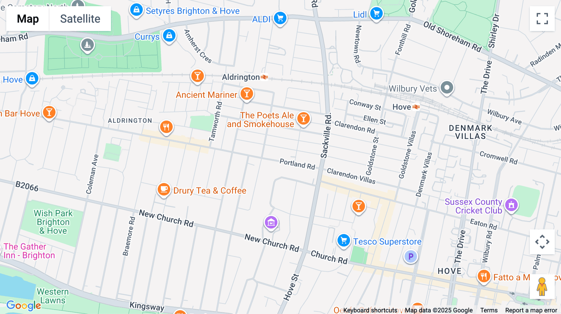 Click for interative map of West Werks, 41-43 Portland Road, Hove, Hove