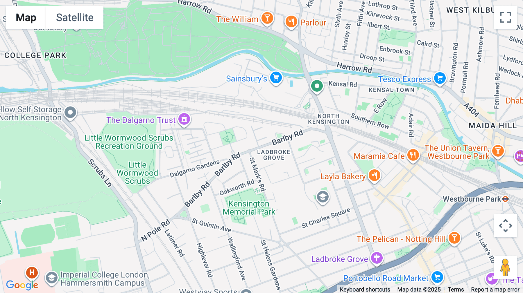 Click for interative map of Pall Mall Deposit, 124-128 Barlby Road, London