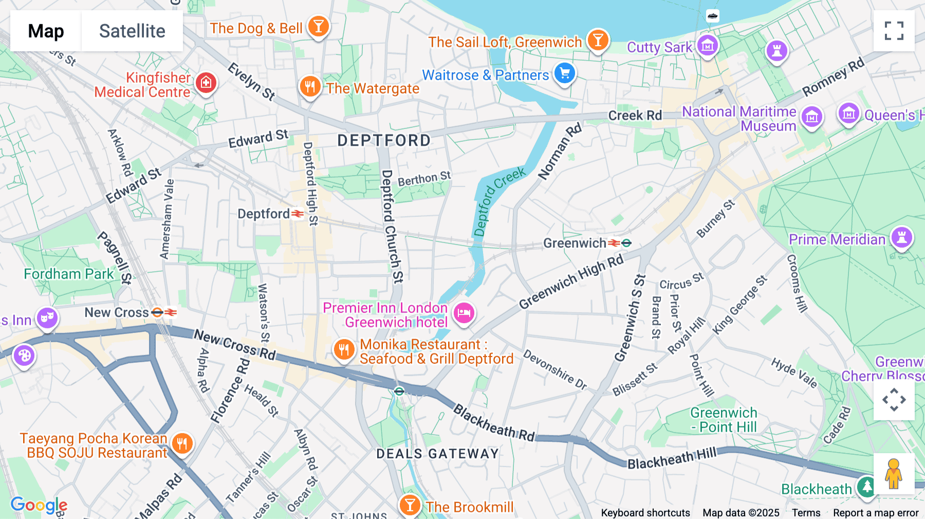 Click for interative map of Fuel Tank, 8-12 Creekside, Deptford, London