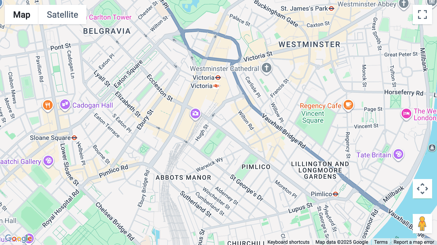Click for interative map of 84 Eccleston Square, Victoria, London