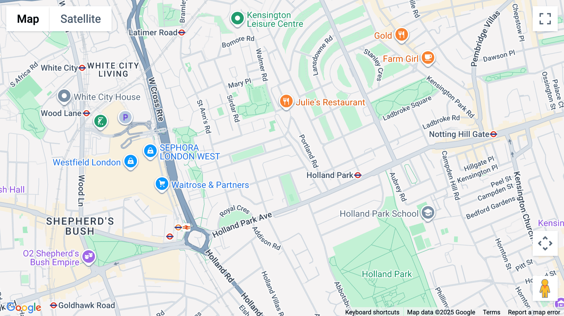 Click for interative map of 47–49 Princes Place, Holland Park, London, London