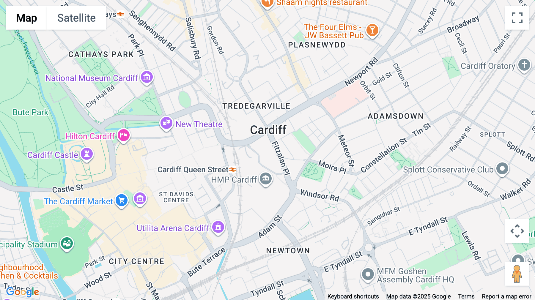 Click for interative map of Hastings House, Fitzalan Place, Cardiff