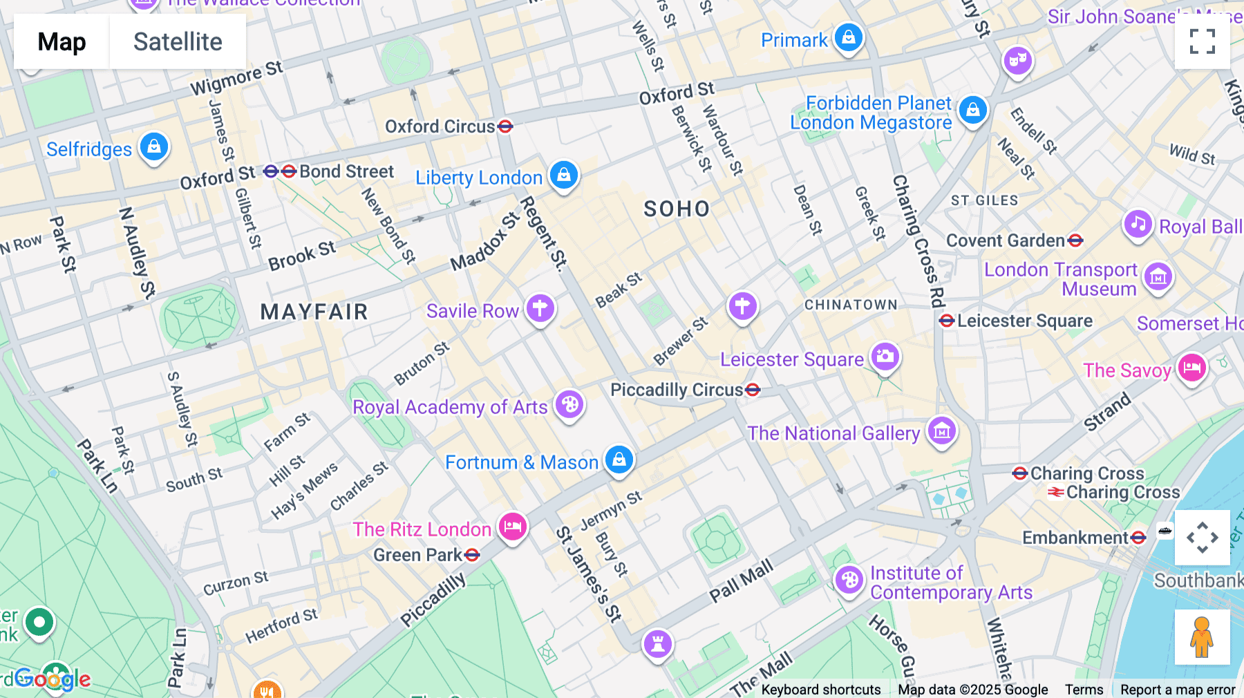 Click for interative map of 120 Regent Street, London