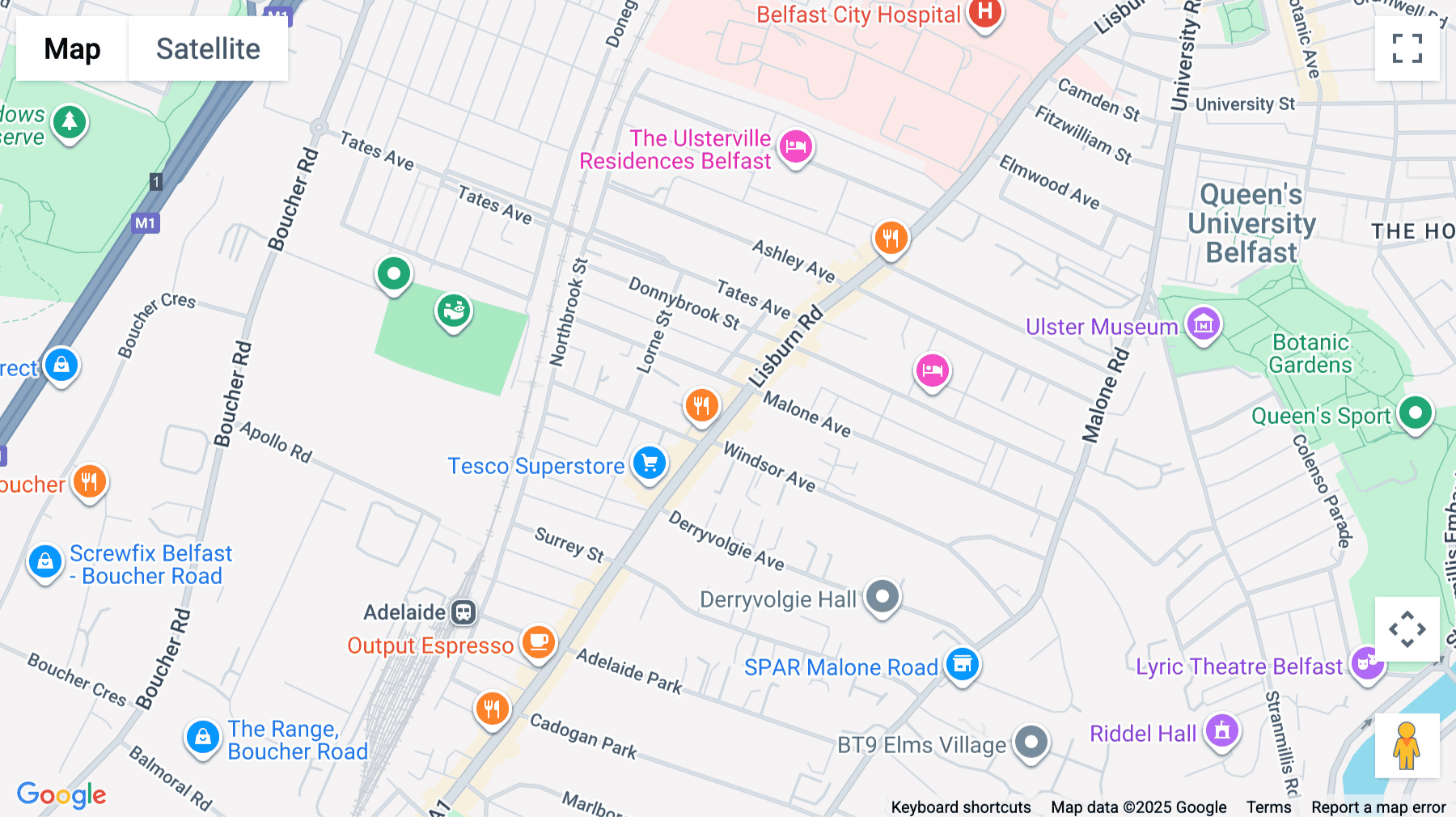 Click for interative map of 180-186 Lisburn Road, Belfast
