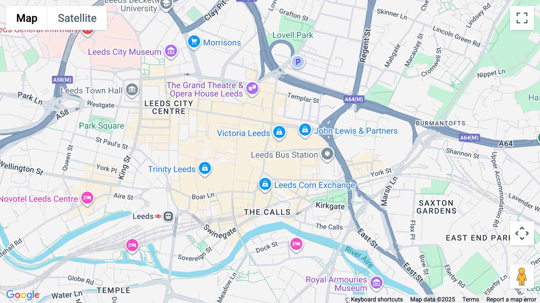 Click for interative map of The Leeming Building, Ludgate Hill, Leeds