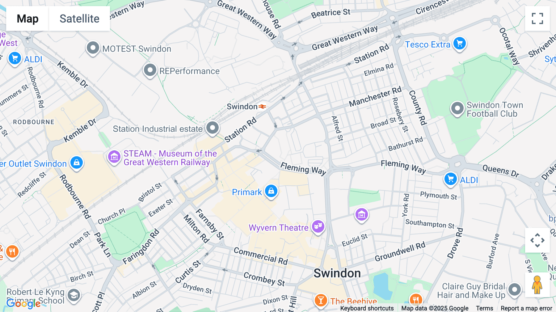 Click for interative map of 3 Newbridge Square, Swindon, Wilts, Swindon