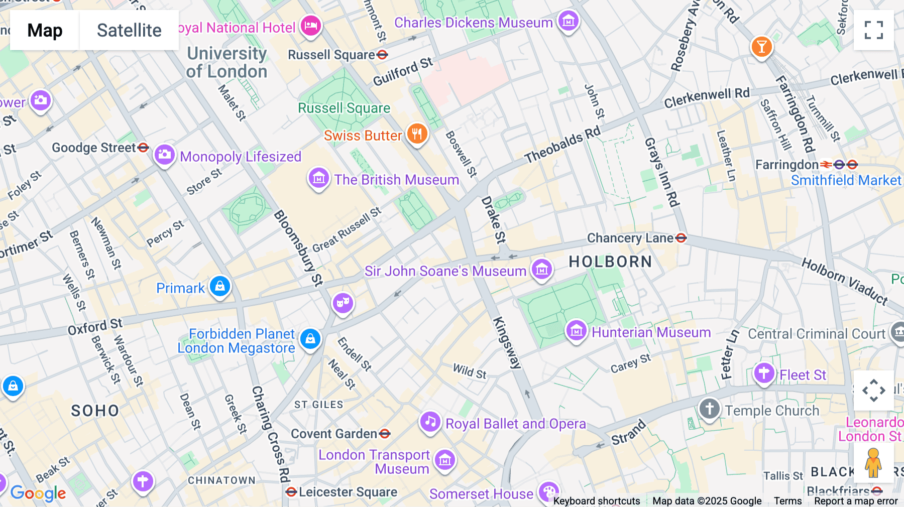 Click for interative map of 14-15 Southampton Place, Holborn, London