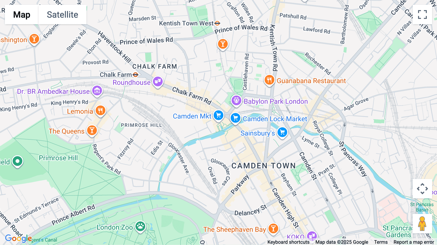 Click for interative map of 54-56 Camden Lock Place, Camden, London