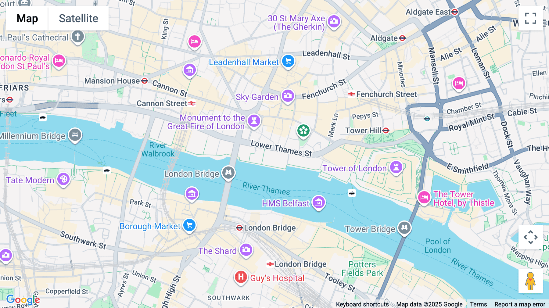Click for interative map of 10 Lower Thames Street, London, London