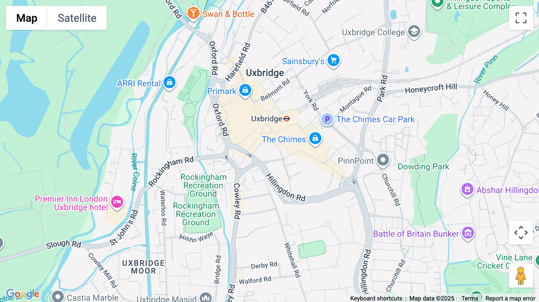 Click for interative map of The Charter Building, Charter Place, Uxbridge, Uxbridge