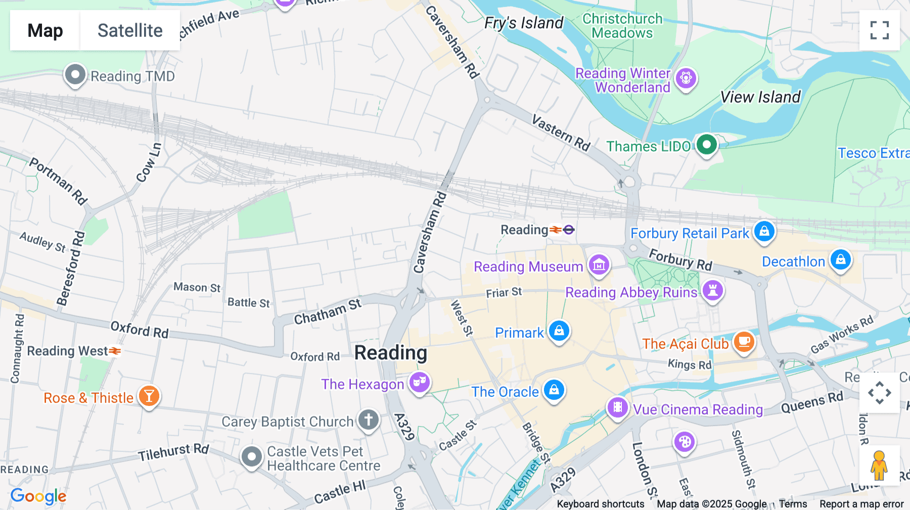 Click for interative map of 9 Greyfriars Road, Reading, Reading