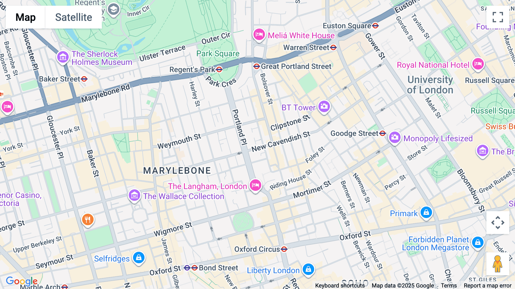 Click for interative map of The Harley Building, 77 New Cavendish Street, London, London