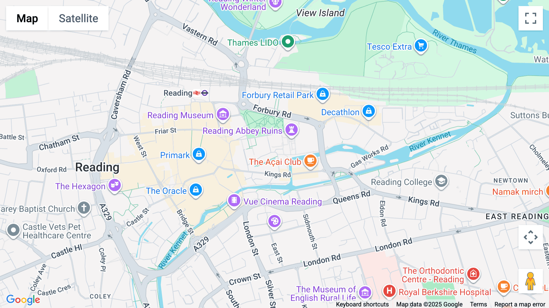 Click for interative map of The Blade, Abbey Street, Reading