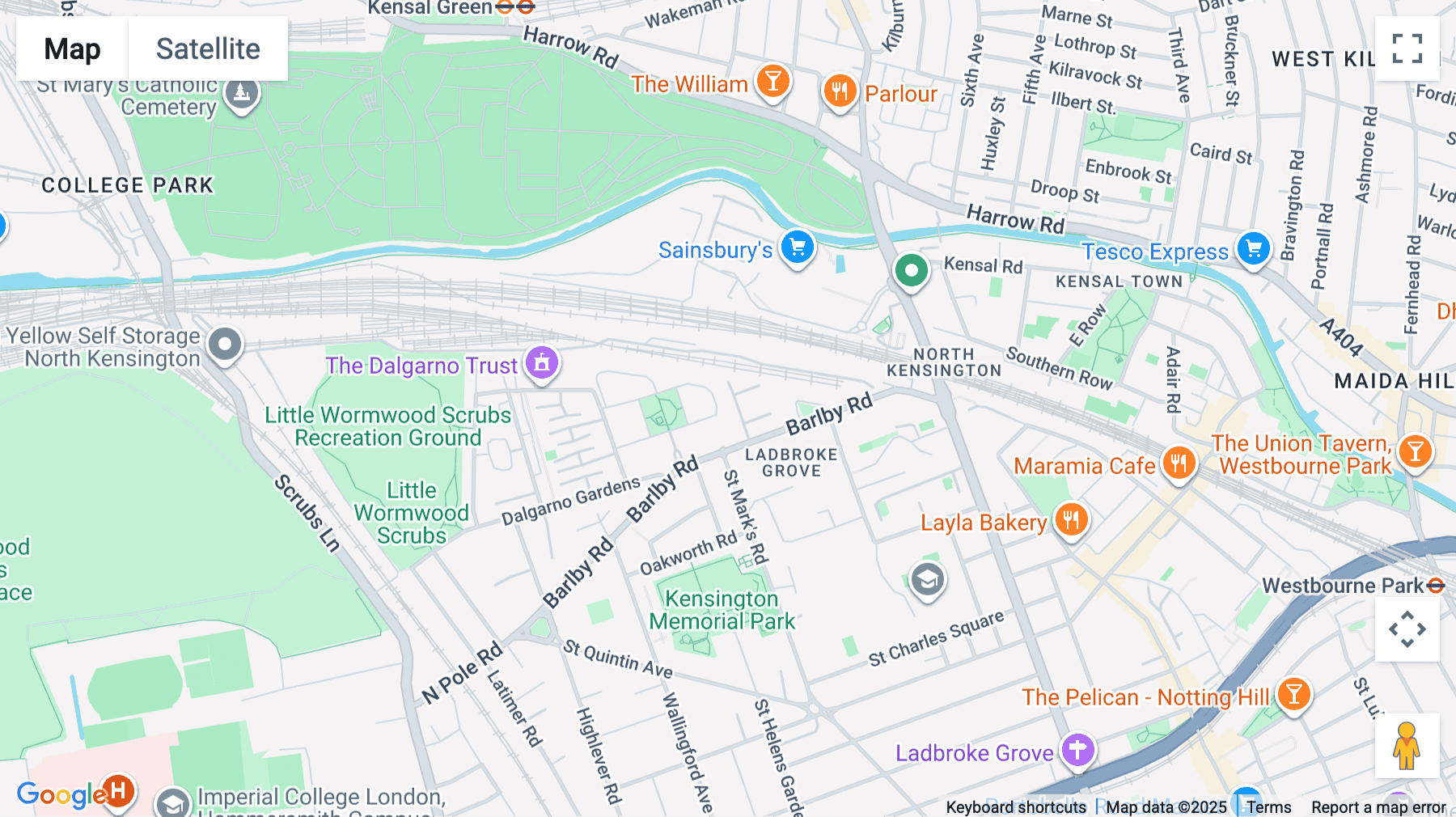 Click for interative map of The Shaftesbury Centre, 85 Barlby Road, London, London