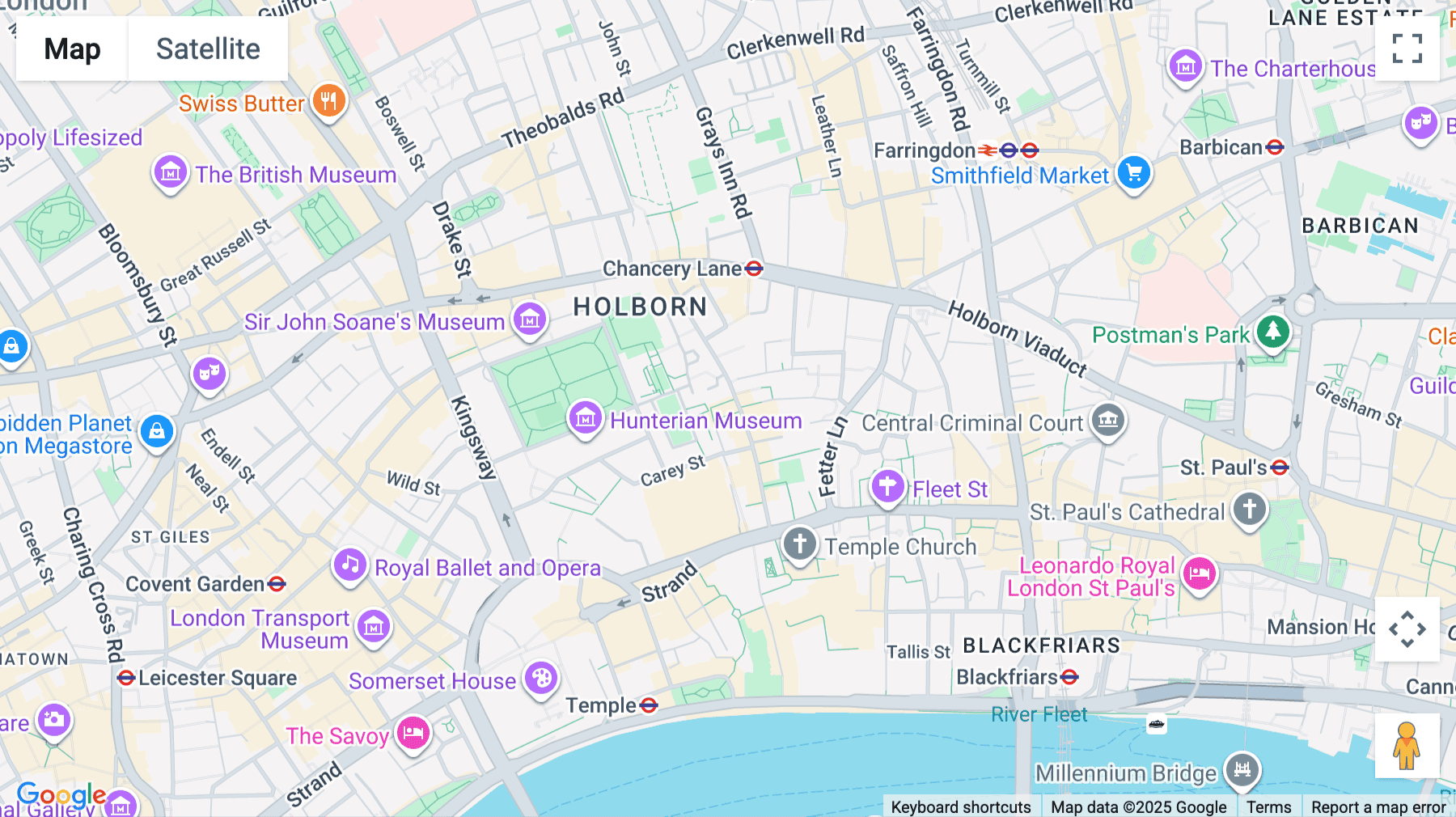 Click for interative map of 81 Chancery Lane, London, London