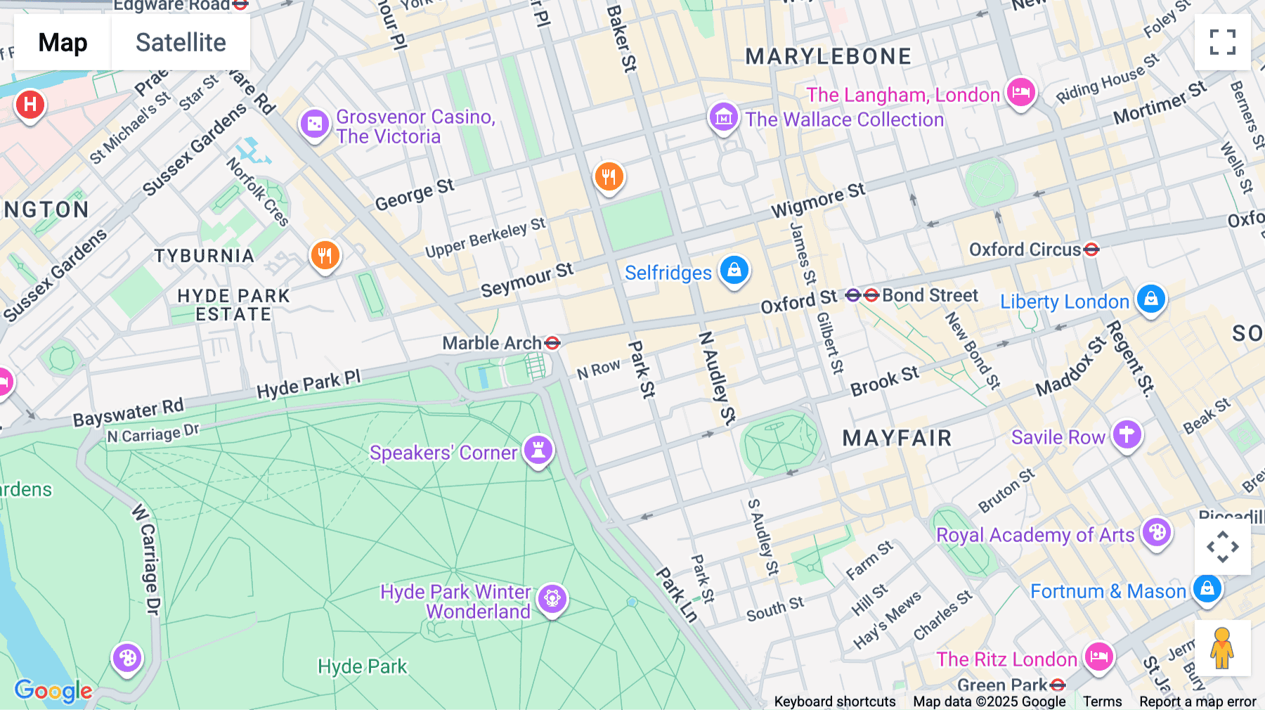 Click for interative map of 25 Green Street, Mayfair, London, London