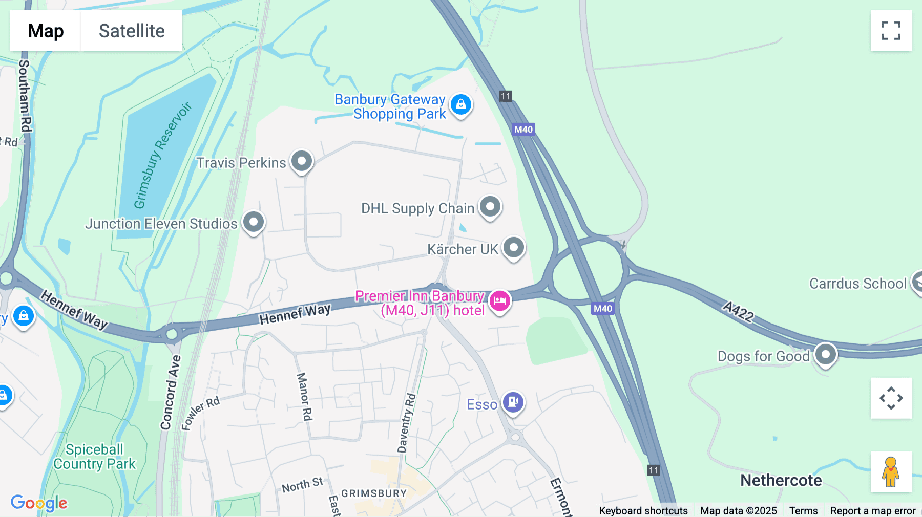 Click for interative map of 2 Brookhill Way, Banbury, Banbury