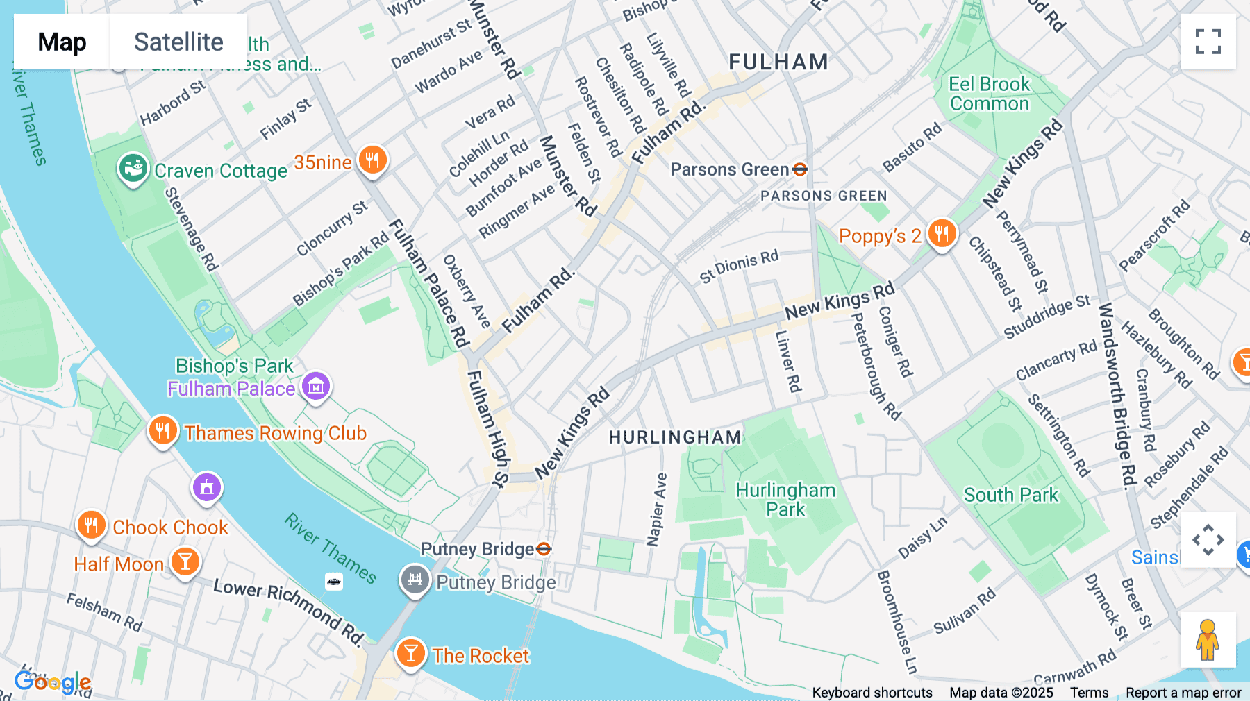 Click for interative map of 126 New King's Road, Fulham, London, SW6 4LZ, London