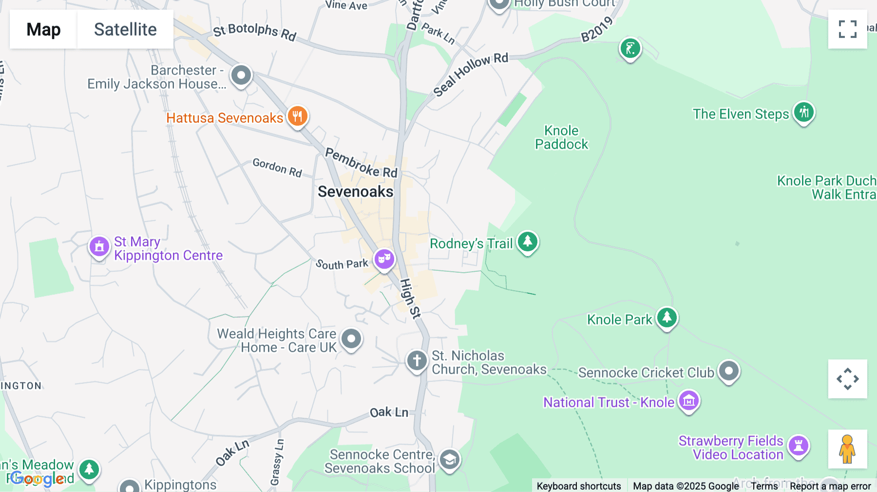 Click for interative map of 1 Webbs Court, Buckhurst Avenue, Sevenoaks, Sevenoaks