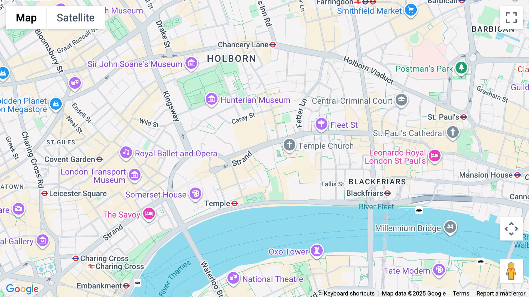 Click for interative map of The Strand, London, London