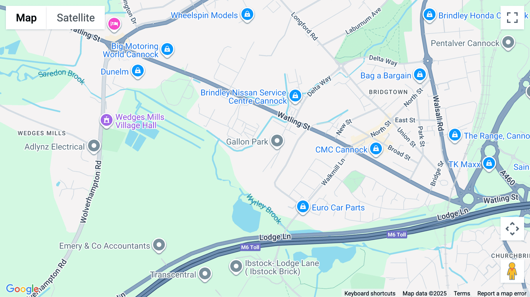 Click for interative map of SureStore Business Centre, Watling Street, Cannock, Cannock