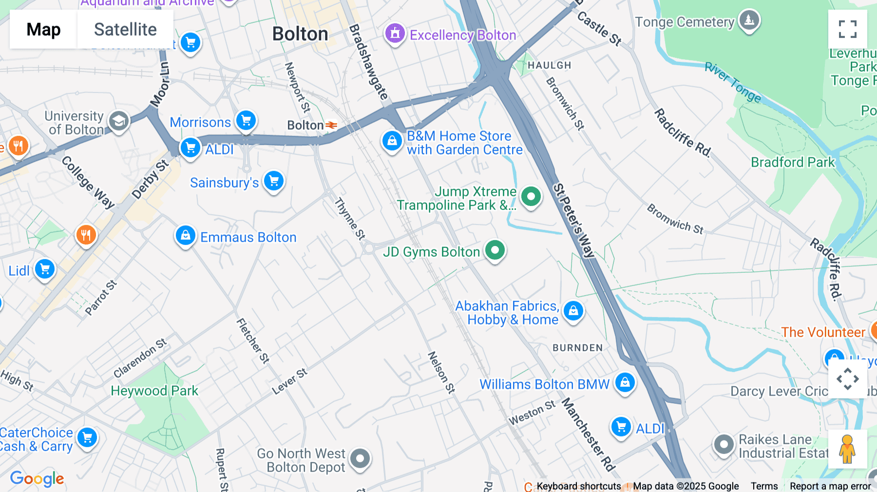 Click for interative map of Orlando Street, Bolton, Bolton