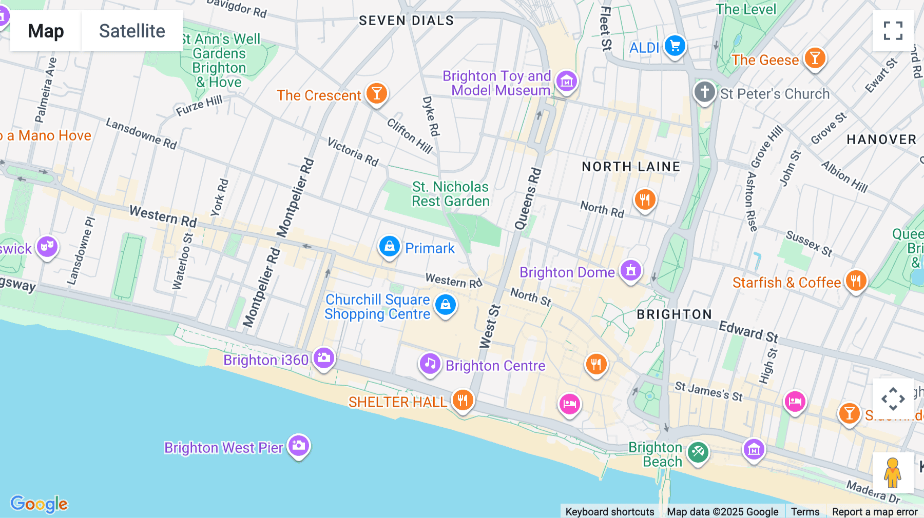 Click for interative map of Norwood House, 9 Dyke Road, Brighton