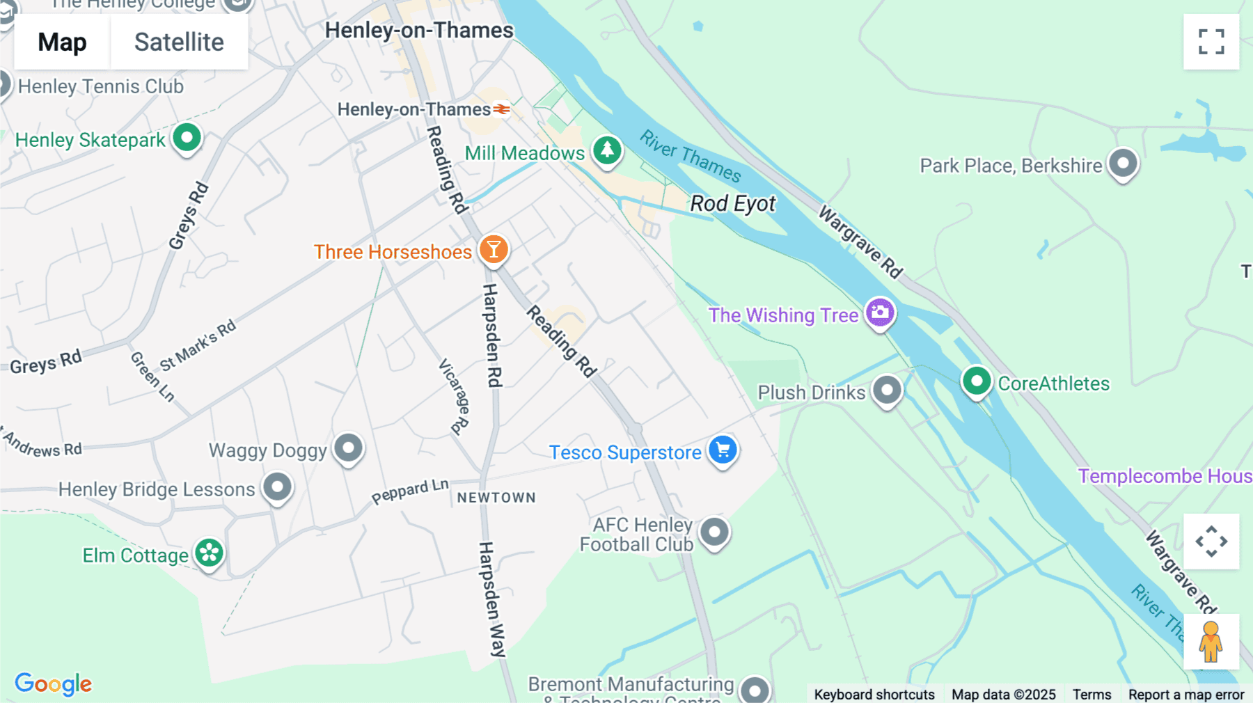 Click for interative map of The Henley Building, Fairview estate, Newtown road, Henley on Thames, Henley-on-Thames