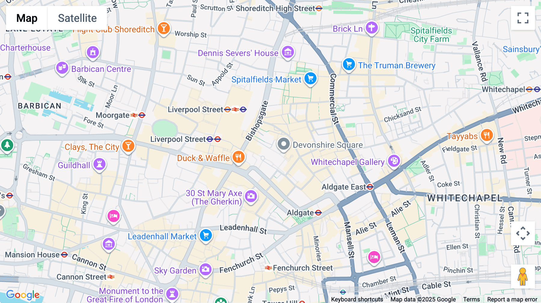 Click for interative map of 10 Devonshire Square, London, London
