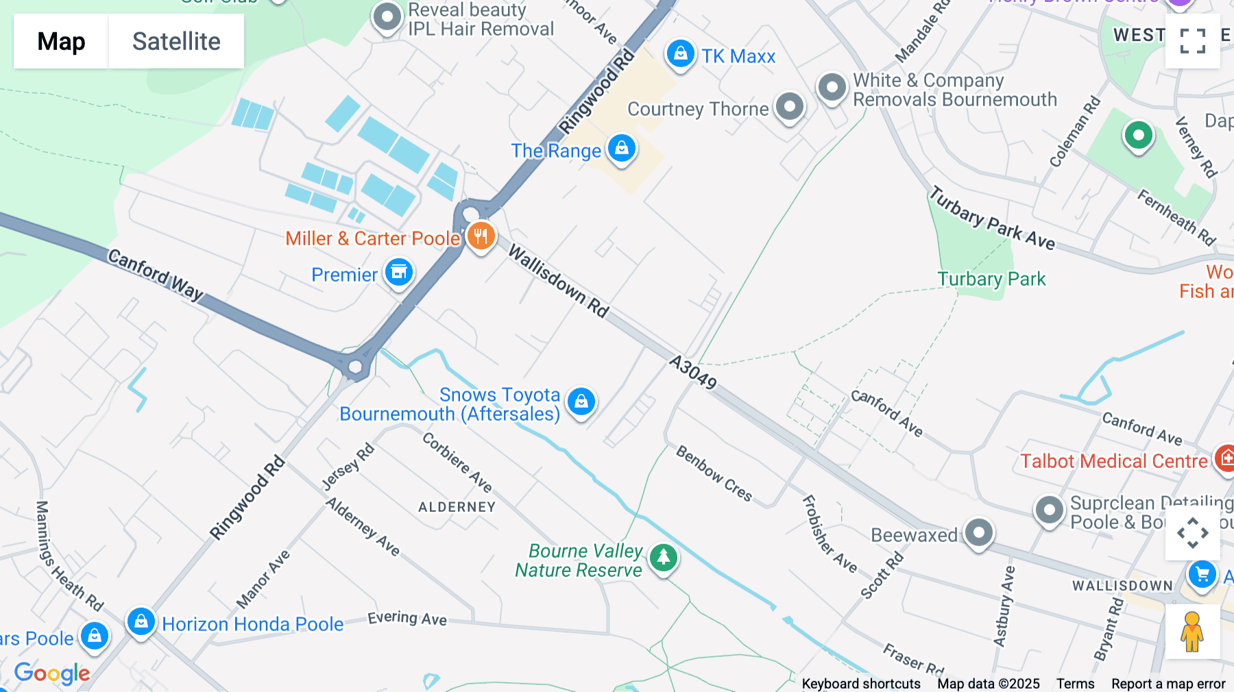 Click for interative map of Discovery Court, 551-553 Wallisdown Road, Dorset, Poole