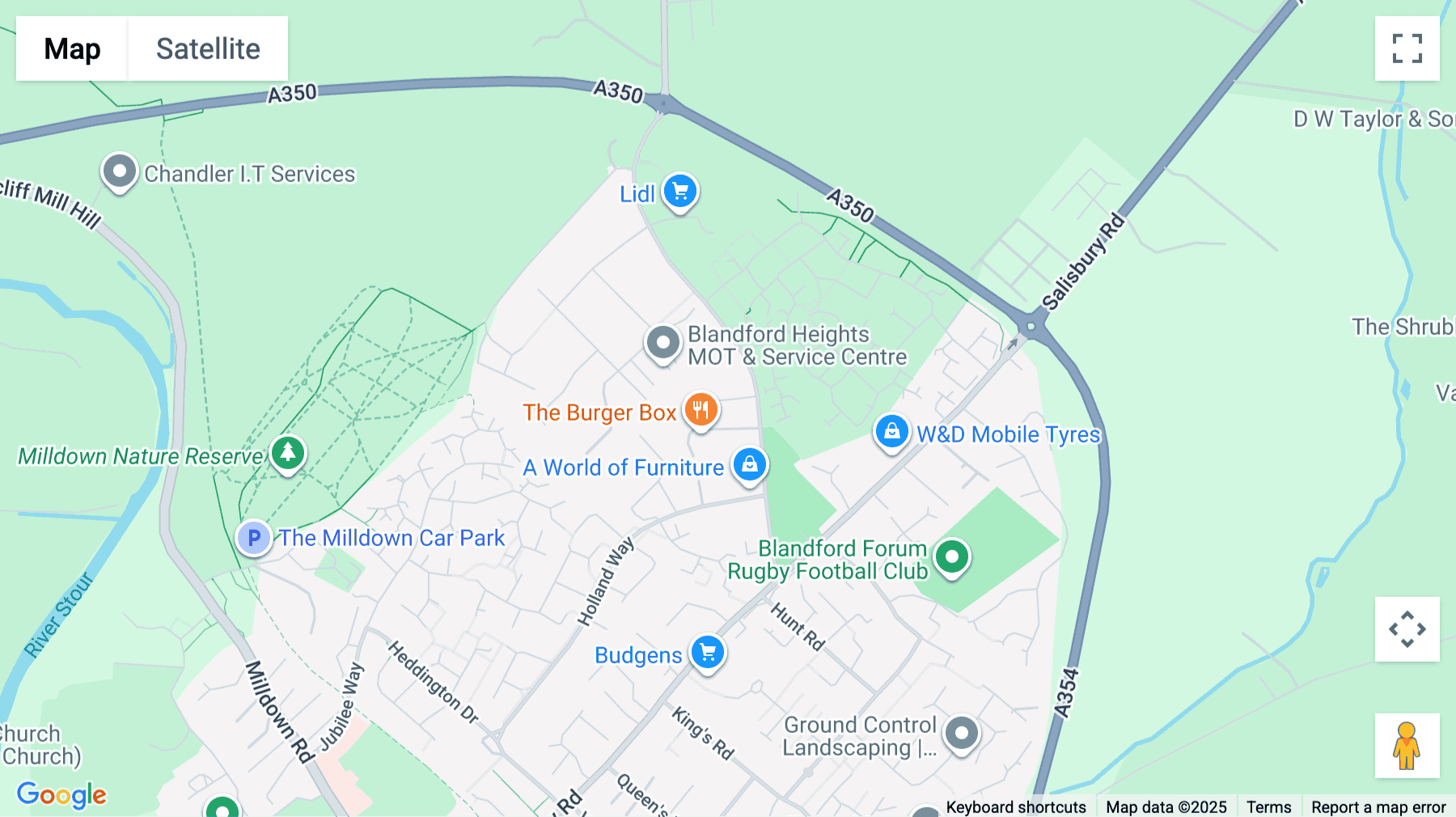 Click for interative map of The Grainstore, Shaftesbury Road, Blandford Forum, Dorchester