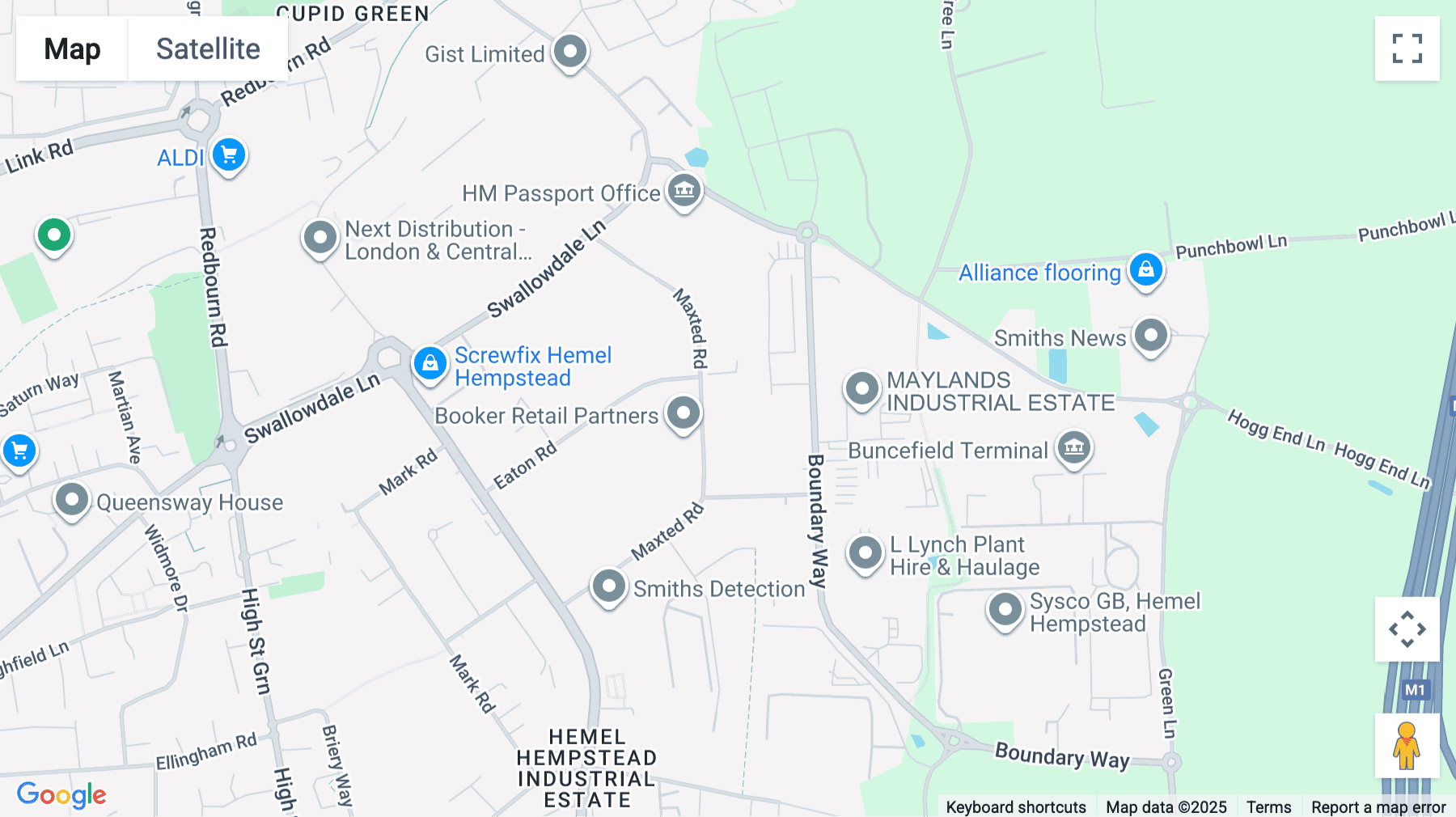 Click for interative map of 575-599 Maxted Road, Hemel Hempstead, Hemel Hempstead