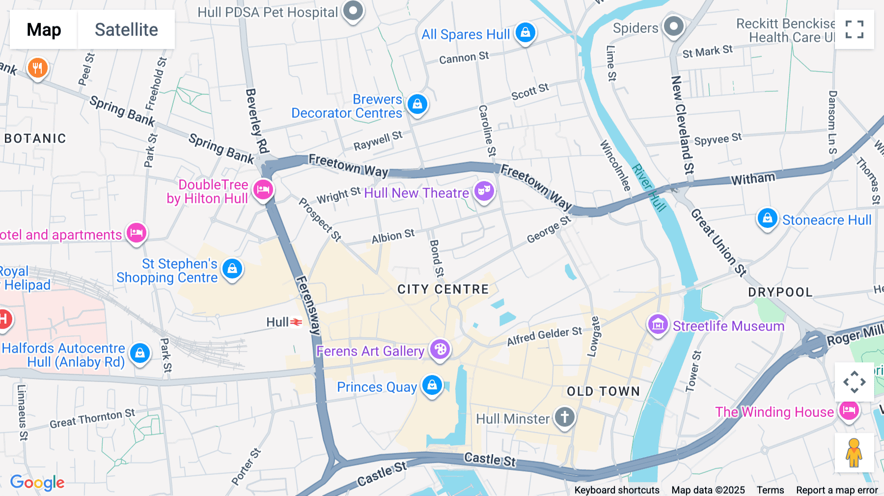 Click for interative map of 44 Bond Street, Hull, North Humberside, Hull