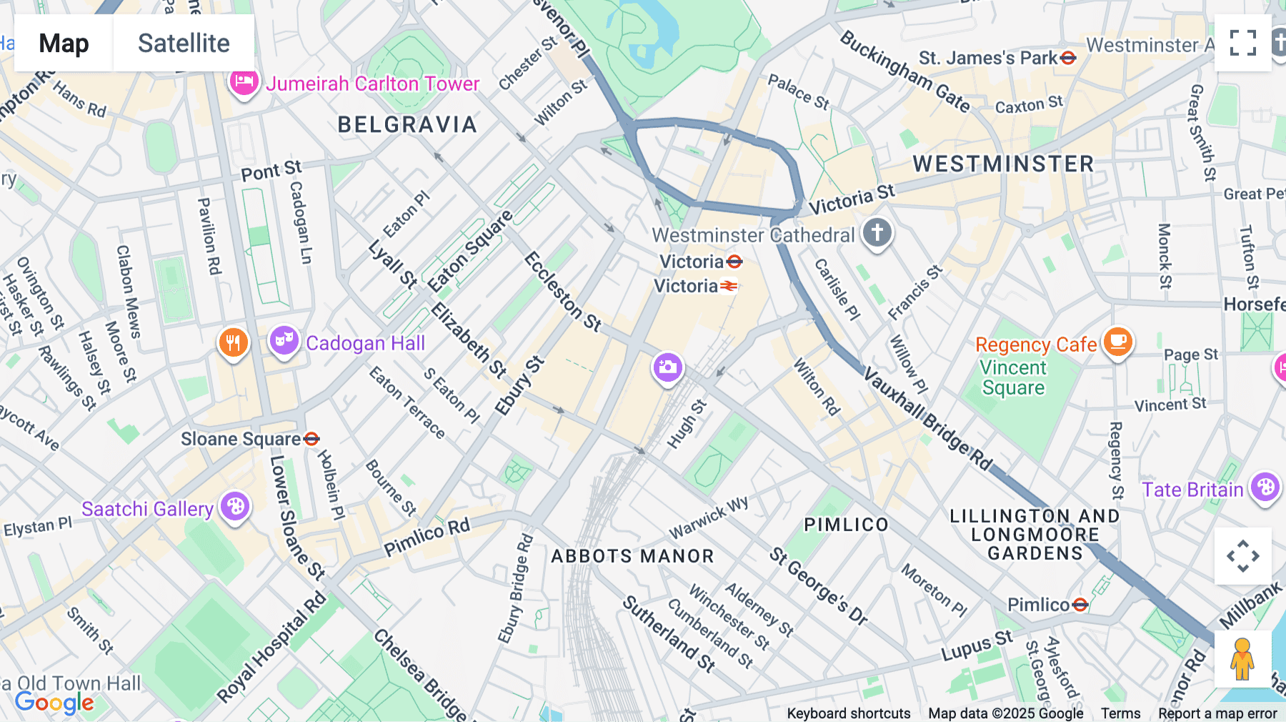 Click for interative map of 123 Buckingham Palace Road, London, London