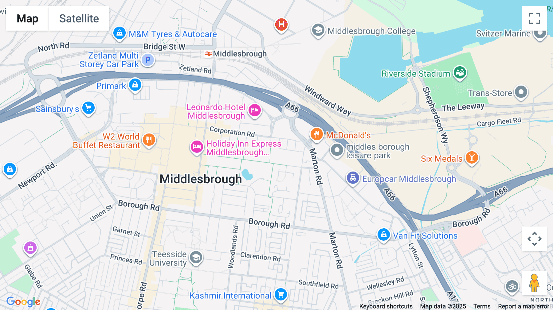 Click for interative map of Cleveland Business Centre, Oak Street, Middlesbrough, Middlesbrough